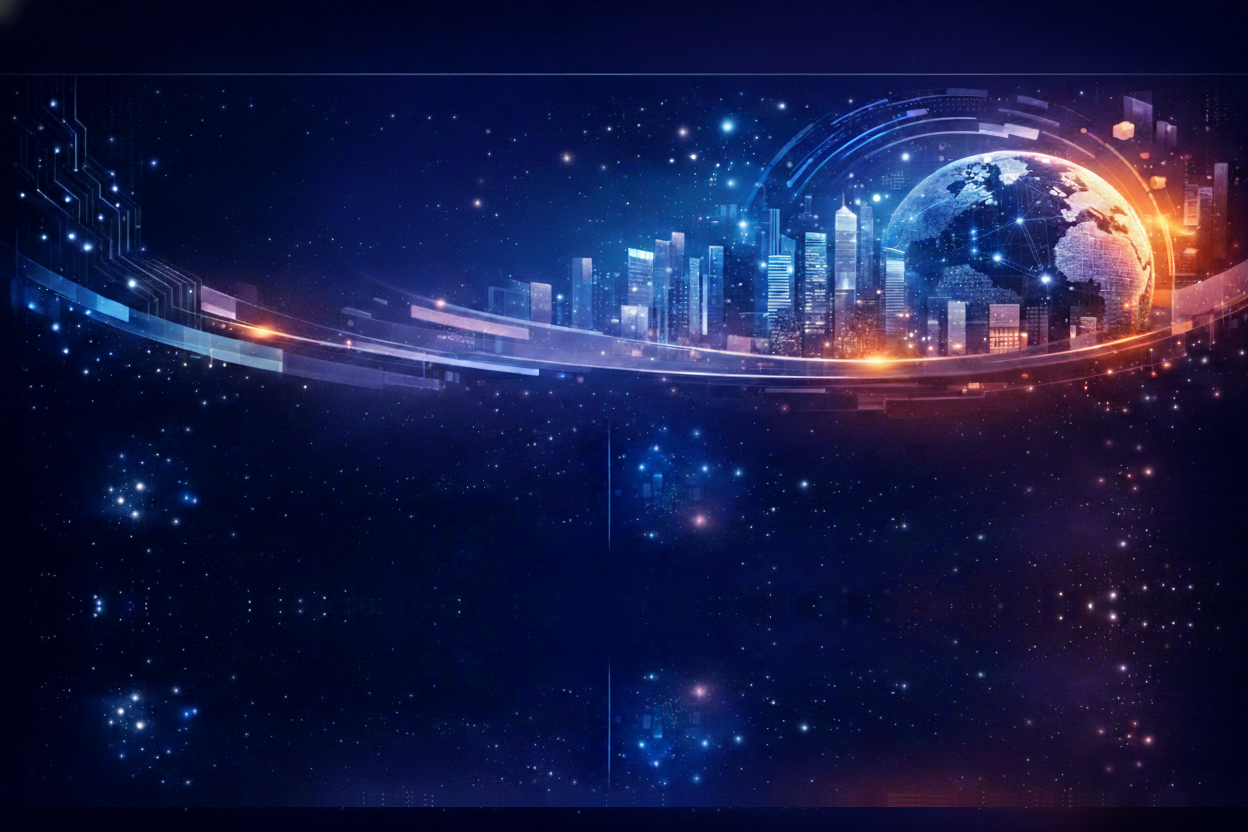 Futuristic City & Globe